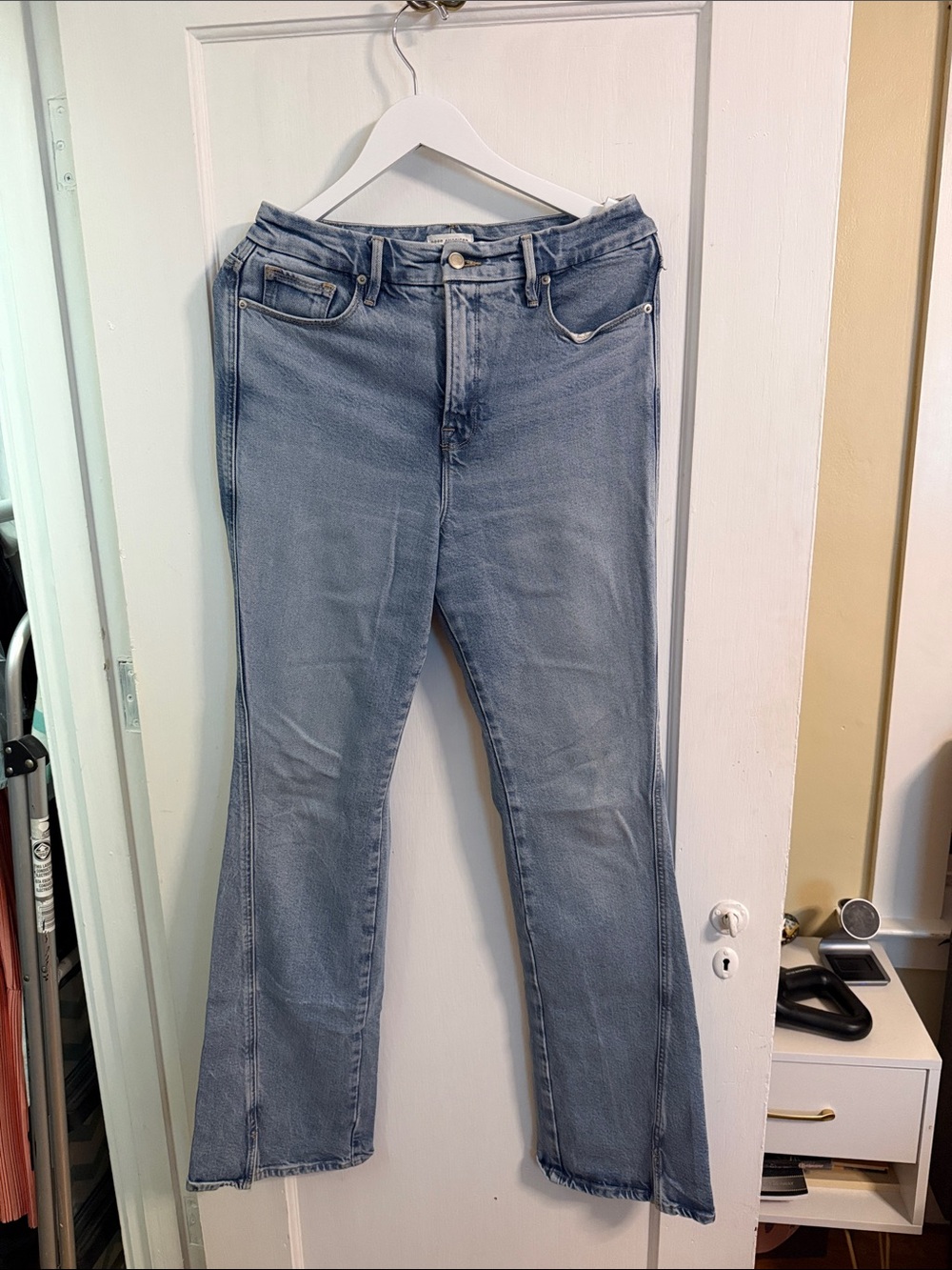 Good American Light Blue Good Curve Bootcut Jeans - Vintage Wash